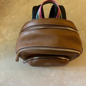 Coach Court Backpack. Pebble leather.